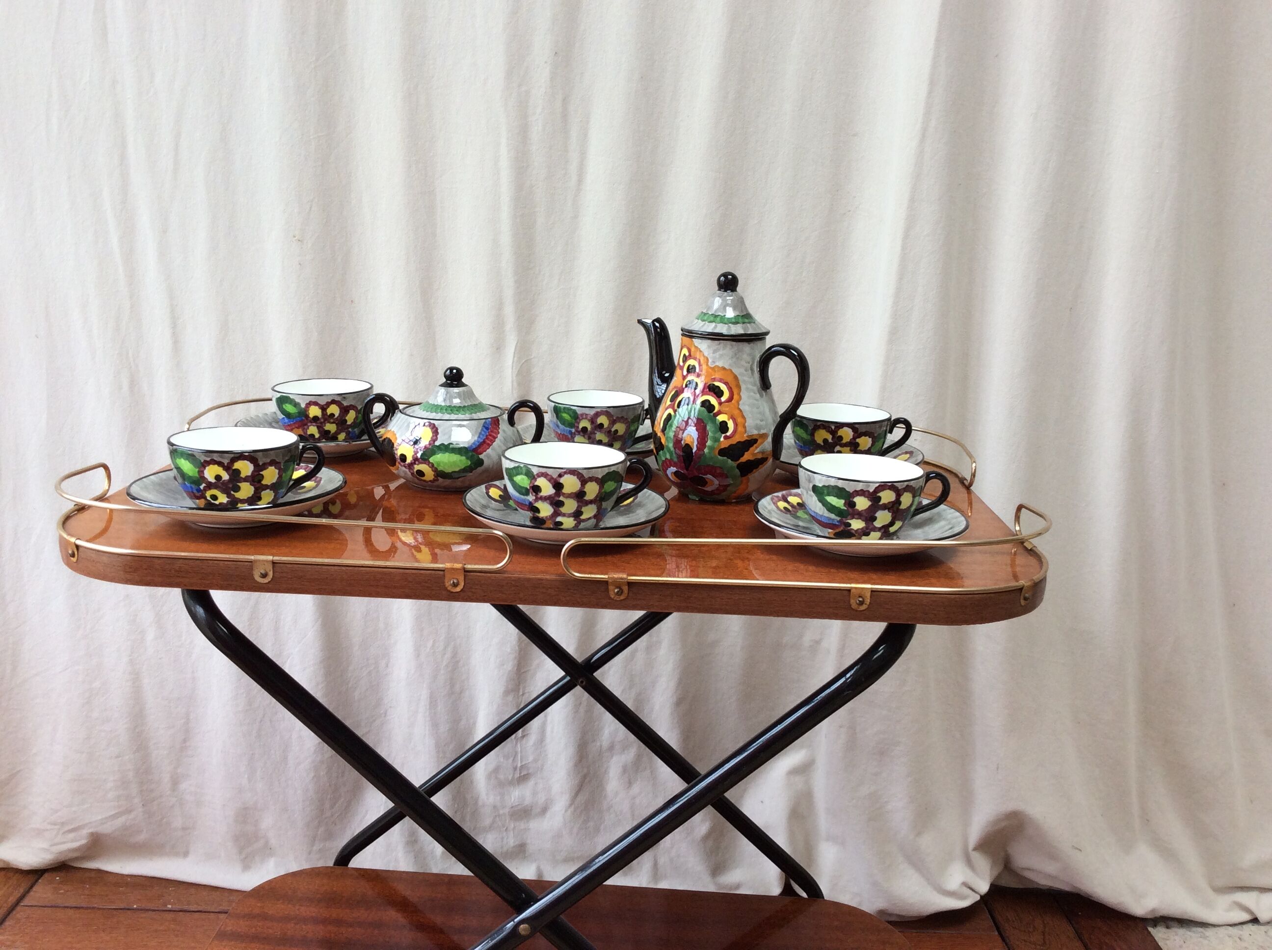 Coffee set / vintage tea SMF SCHRAMBERG HANDGEMALT