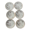 6 assiettes creuses en porcelaine fine émail Limoges diam 21 cm