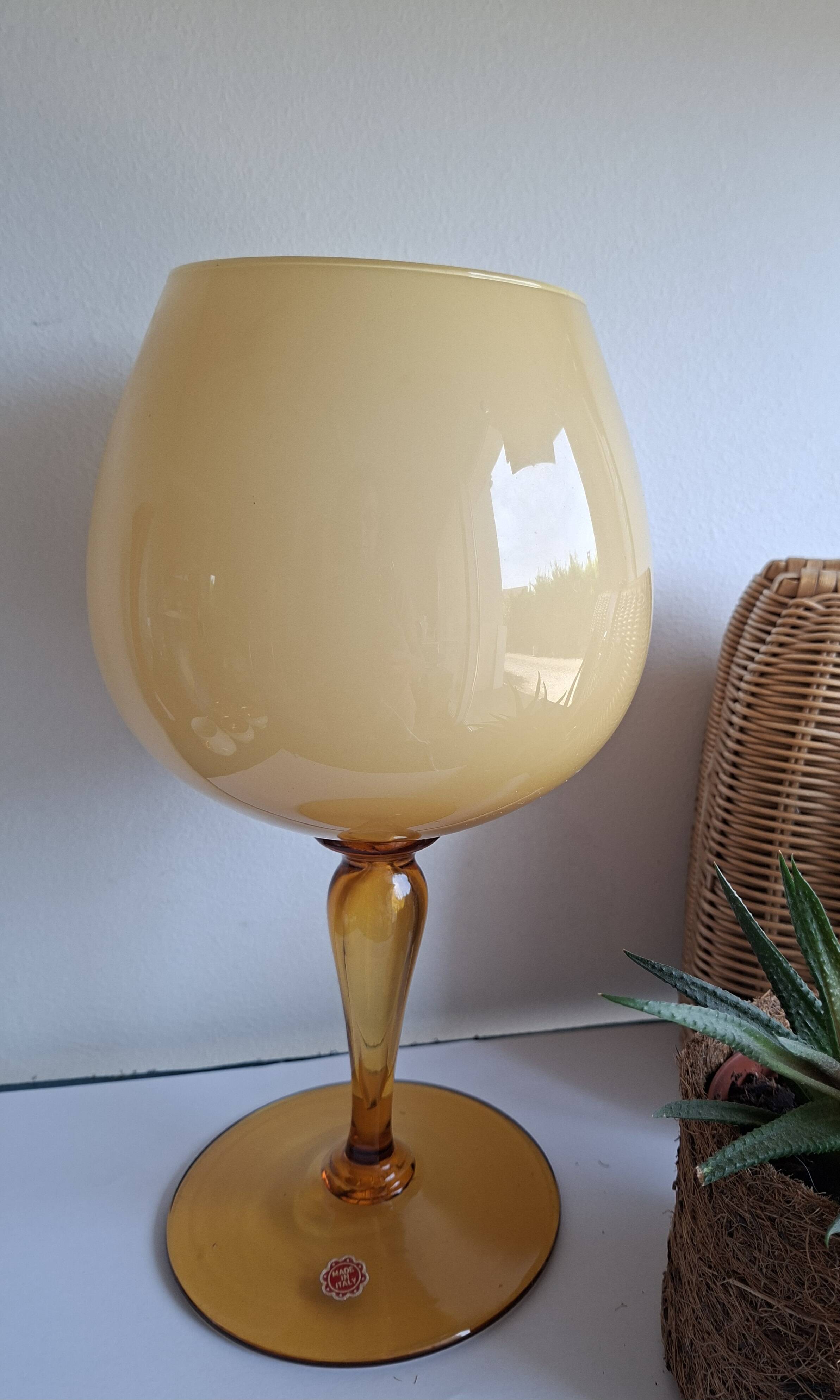 Vase Empoli ambre italienne