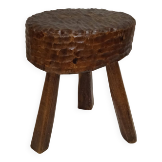 Vintage brutalist stool from the 1950s