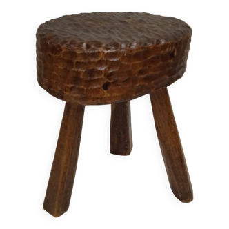 Tabouret brutaliste vintage années 50