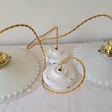 Duo of serrated opaline suspensions