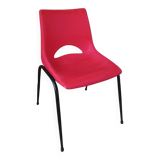 Vintage red plastic shell chair