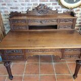 Oak desk with drawers