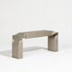 "Tube stool" bench in galvanized steel