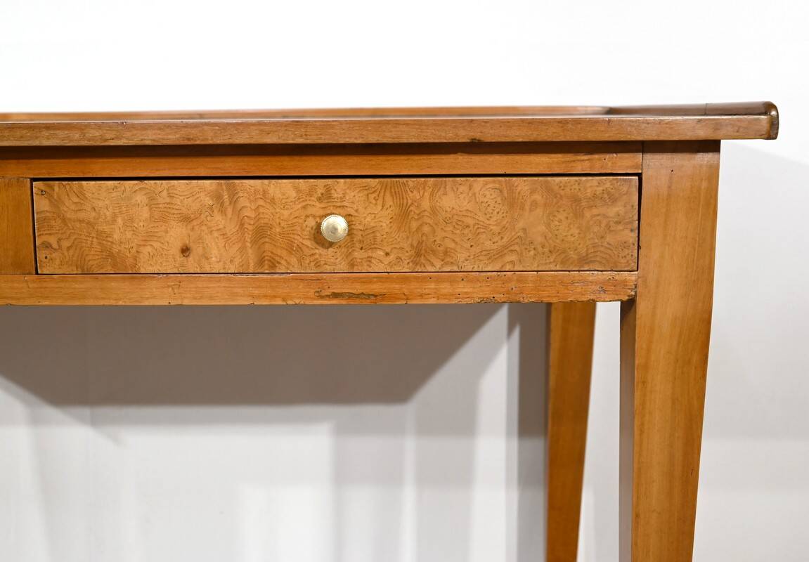 Desk Table in Ash, Mahogany and Cherry, Directoire Style – Mid-19th Century