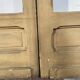 Double glass and patinated fir passage doors, 20th century