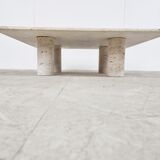 Angelo Mangiarotti Travertine Coffee Table for Up&Up, Italy