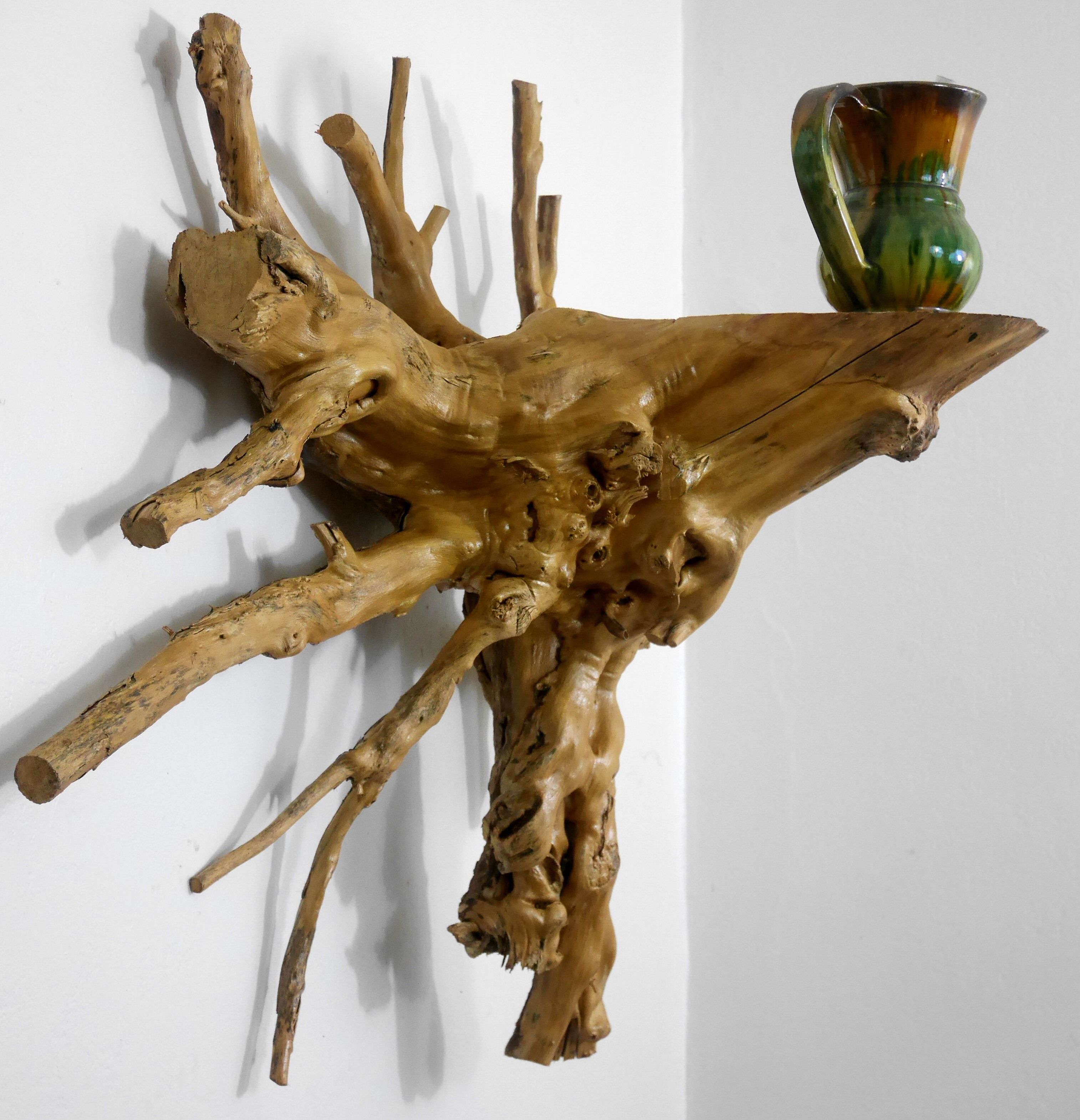 brutalist root wall console