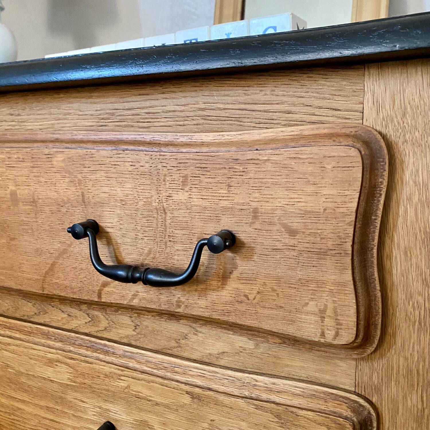Raw oak chest of drawers