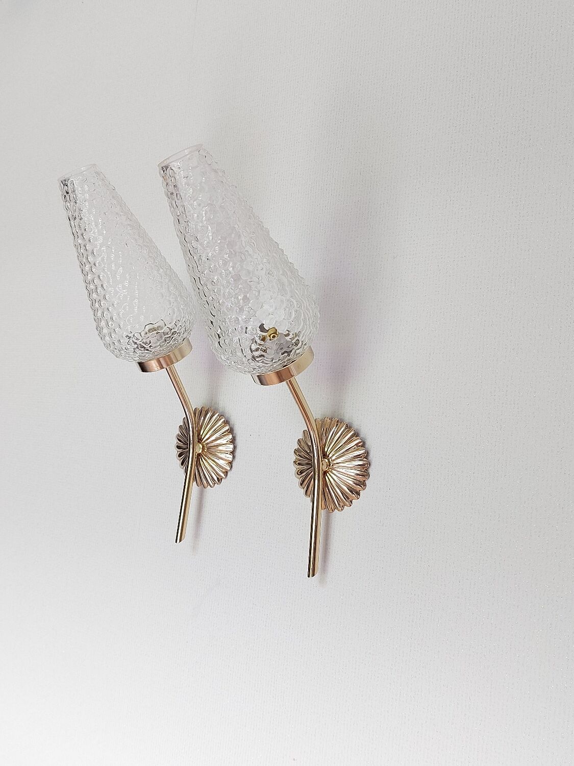 Brass wall lamps 60s