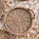 Lot de 4 plateaux en osier vintage