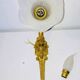 St Louis XVI wall light in solid gilded bronze + fluted glass tulip