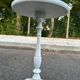 Tripod gueridon / Louis XVI style white patinated side table 1960