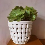 Braided earthenware pot pot cover