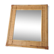 Large mirror bamboo rattan 1970 86x97cm