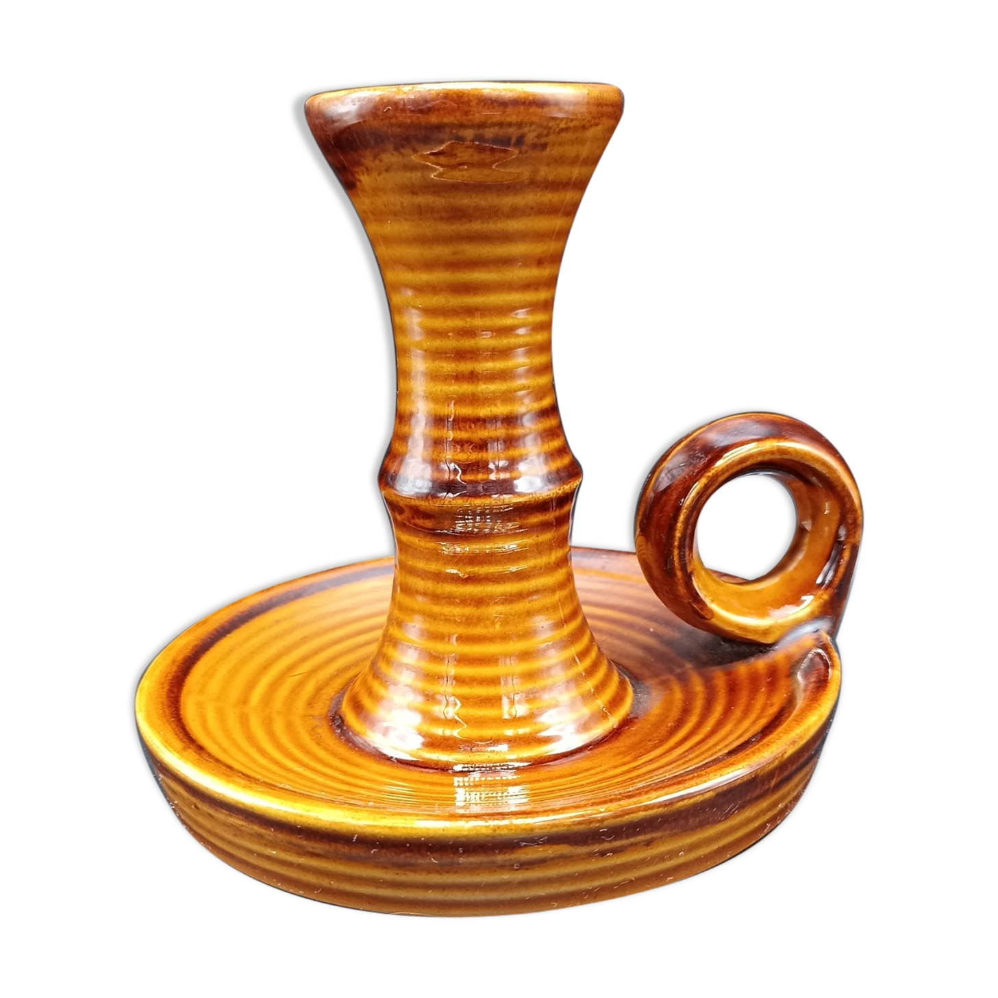 Ceramic candle holder of Saint-Clément - 70s