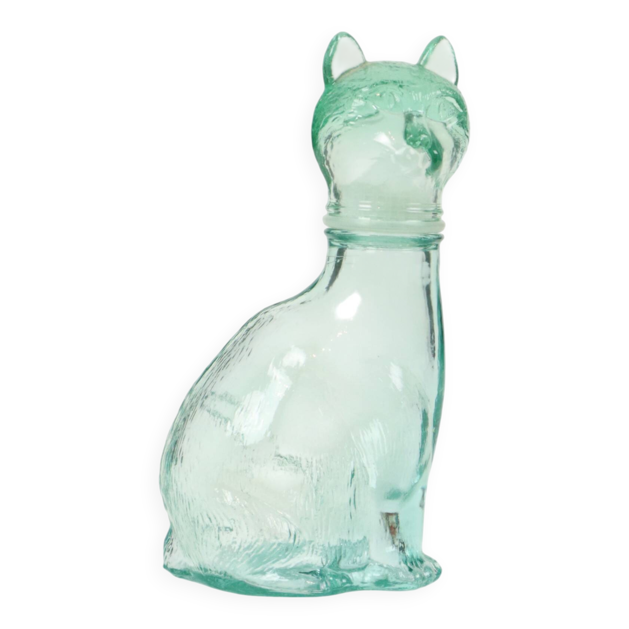 Small Glass Cats Carafe Cat Bottle Vetreria Etrusca Glassware