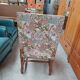Louis XIII armchair, solid wood - Fabric upholstery