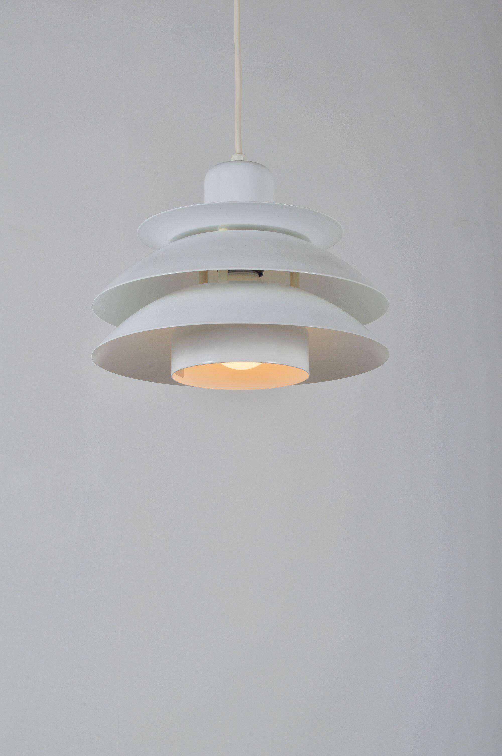 Danish hanging lamp by Horn, model 776 (white), 1970s