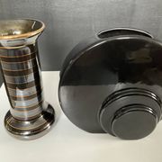 Duo de vases Art déco en céramique