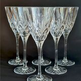 Lot de 6 verres à pied en cristal taillé « Cassandra » de Cristal d’Arques,
