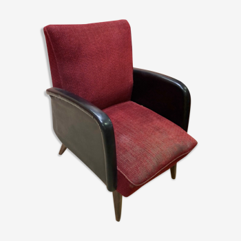 Red and black armchair