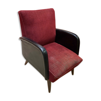 Red and black armchair