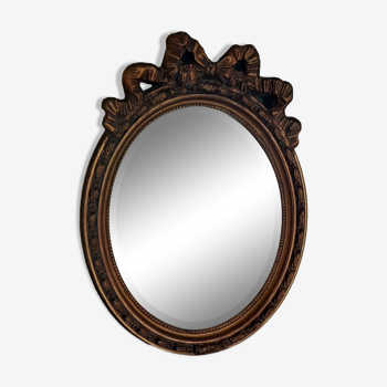 Oval medallion mirror Louis XVI style