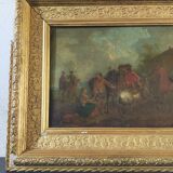 Animated landscape oil on canvas Italian School late eighteenth