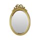 Miroir Ovale Doré à la Feuille d'Or Classique Facette France 52cm