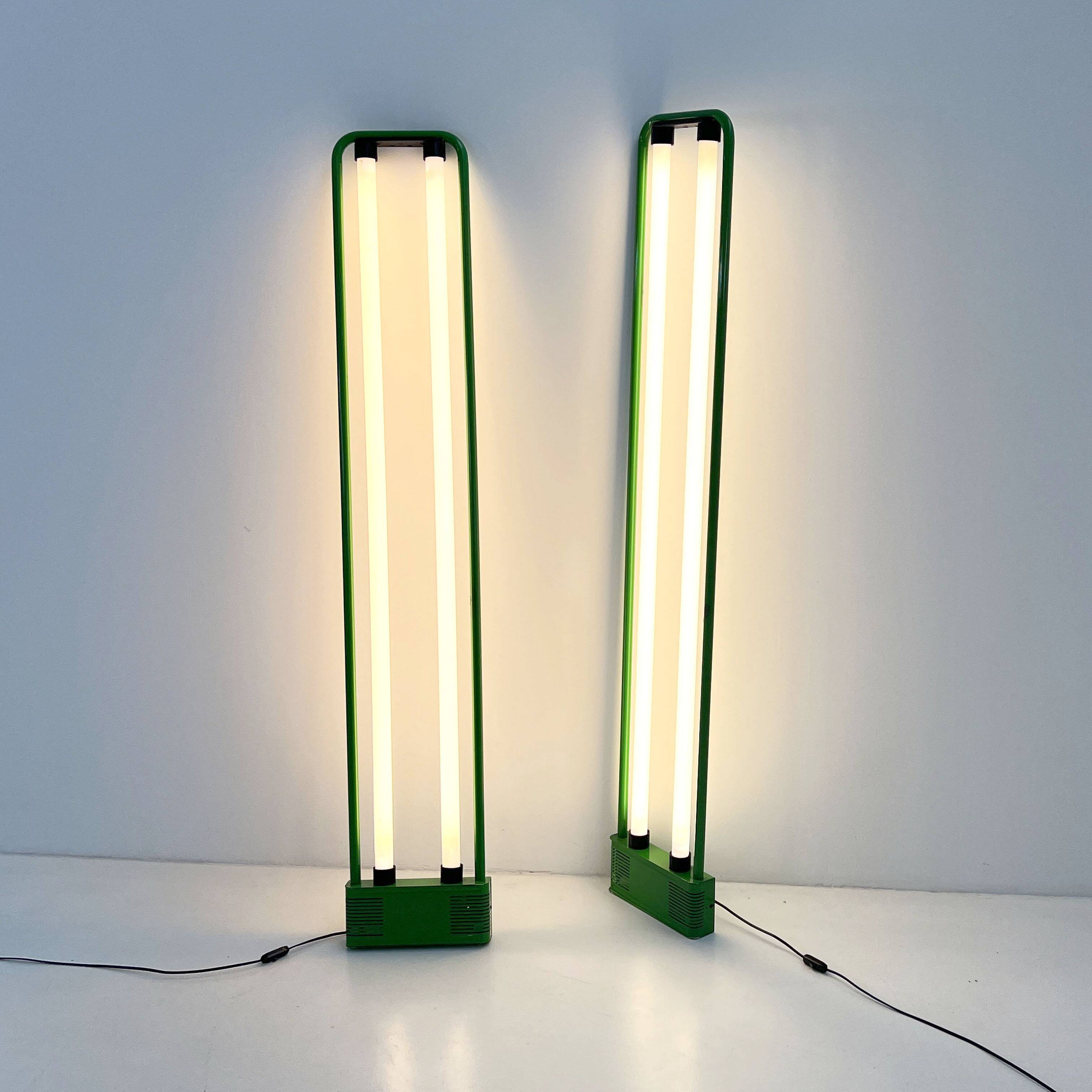 Green floor lamp by Gian N. Gigante for Zerbetto, 1980