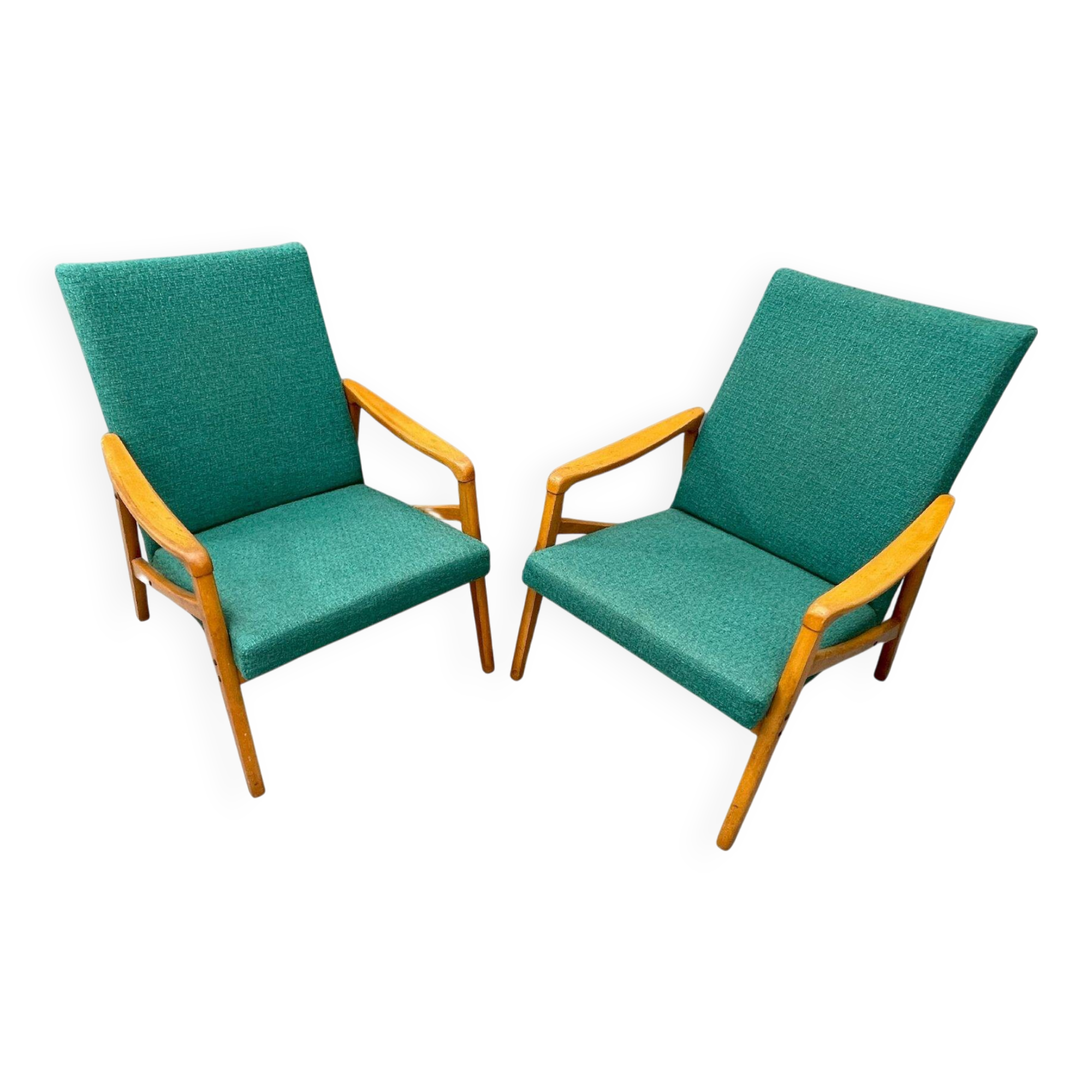 Paire de fauteuils vintage par Jiří Jiroutek pour Interiér Praha, 1960