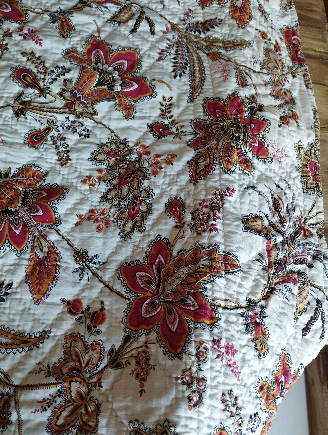 Old 2-sided Provençal pique cotton boutis