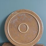 Round tray display for cake or cheese stoneware trivet