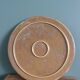 Round tray display for cake or cheese stoneware trivet