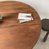 Round folding pine table mountain furniture