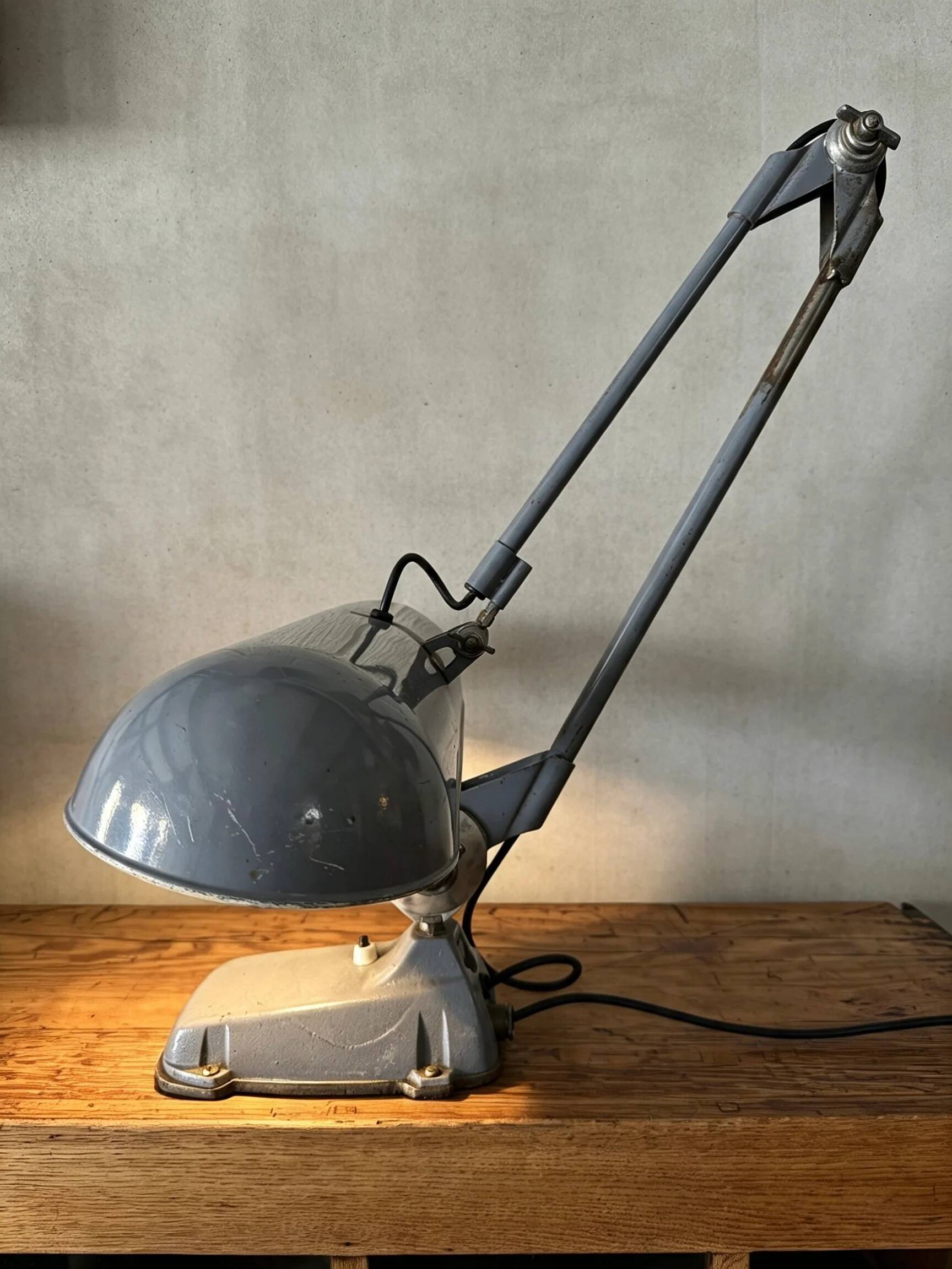 Large 1960s task lamp by Ernst Rademacher for Rademacher GmbH