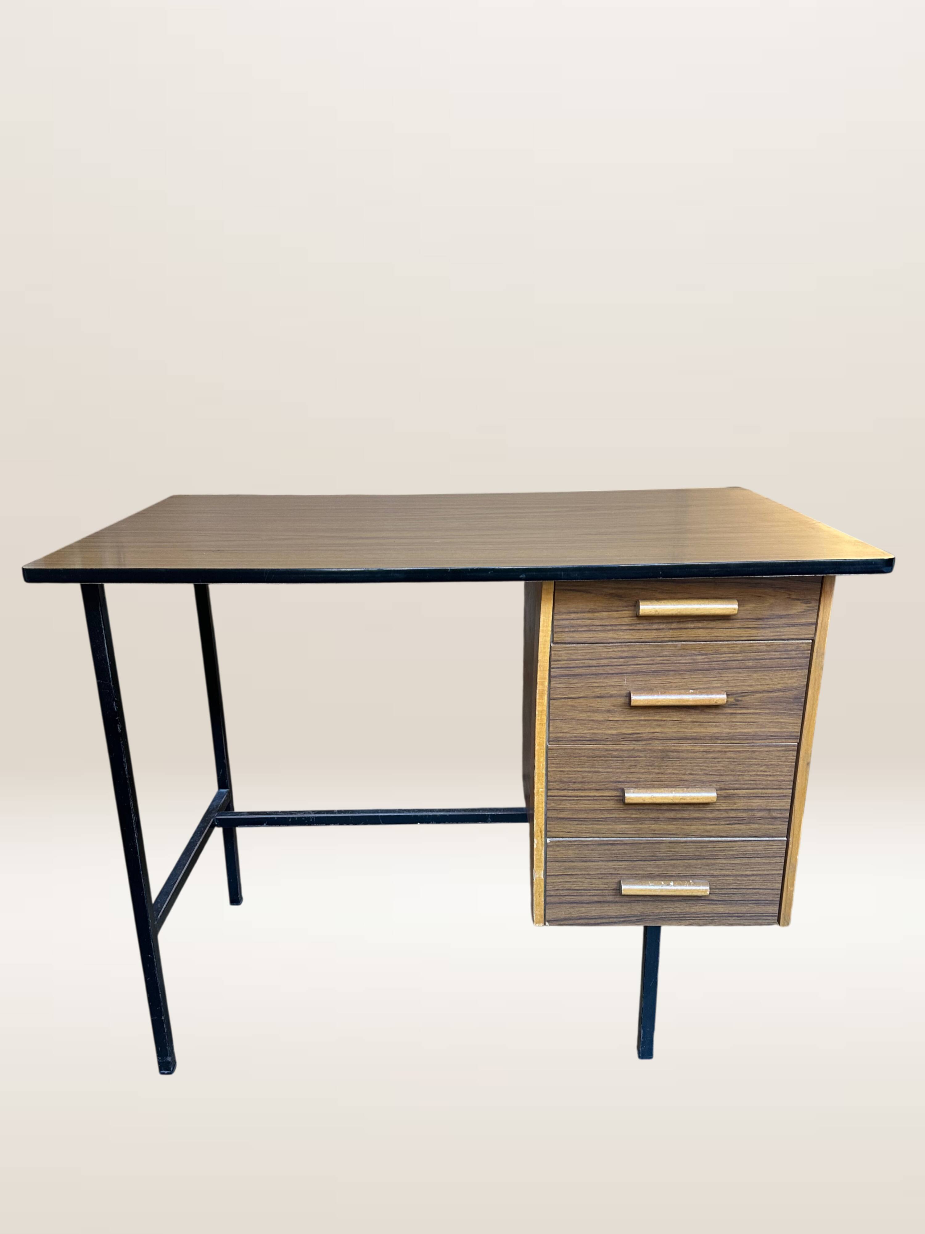 Metal and formica desk