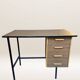 Bureau en métal, bois et formica