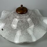 60s 70s Lamp Fixture Ceiling Lamp Flush Mount Doria Glass Space Age
