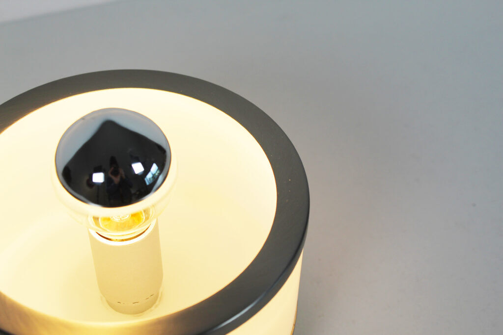 Pair of vintage 1980’s opaline glass and brushed chrome wall lights