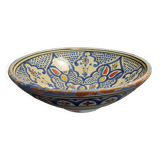 Antique ceramic dish Morocco Safi signed 29 cm