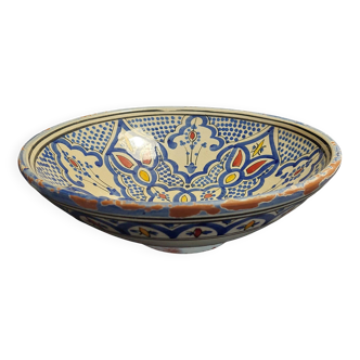 Antique ceramic dish Morocco Safi signed 29 cm