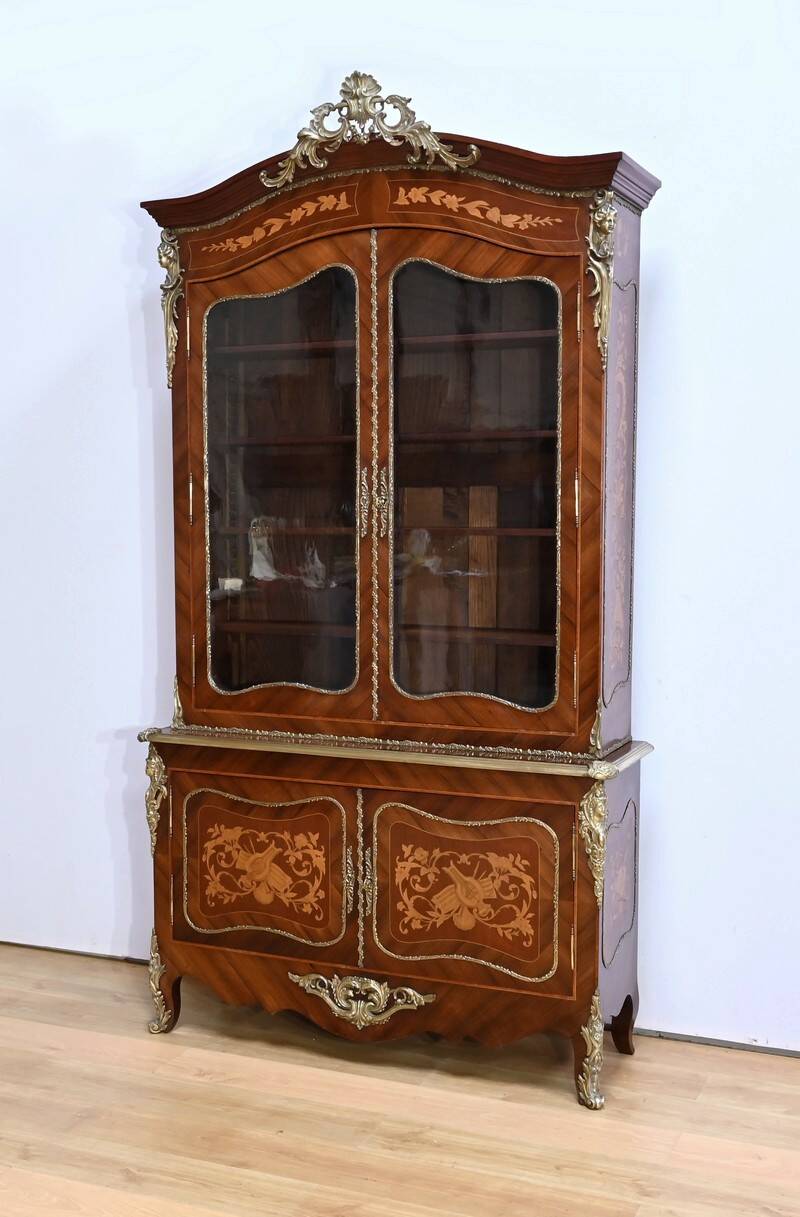 Library Two-Body in Rosewood and Marquetry, Louis XV style – End