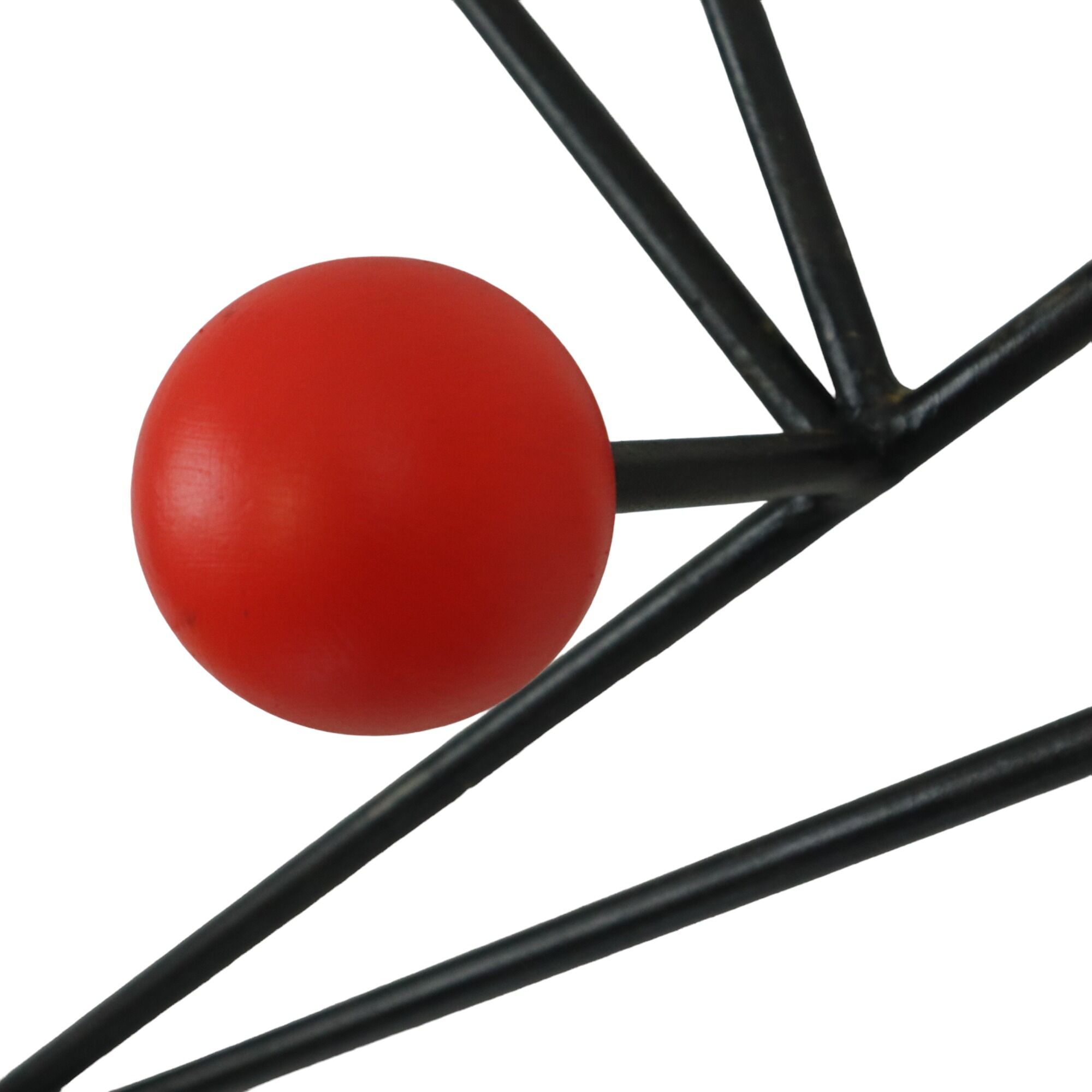 Coat rack design metal colored balls 70cm