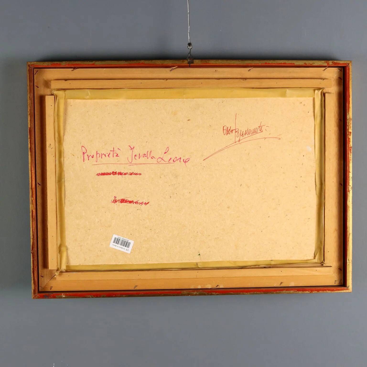 Modern painting signed Aldo Bressanuti, city view, 20th century