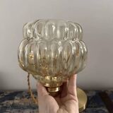 Amber glass pendant light