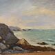 Seaside painting, on board, vintage, unsigned Dimensions: 41 x 27 cm
