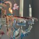 Venetian Rezzonico chandelier in multicoloured Murano glass circa 1900